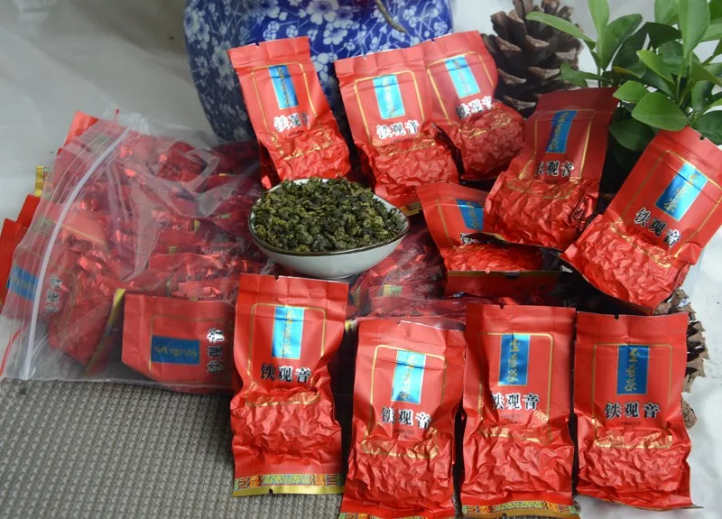 Чай улун, anxi Tieguanyin, китайский чай, высокое качество, 1725 чай, свежий для похудения, забота о здоровье, 64 небольших пакетика