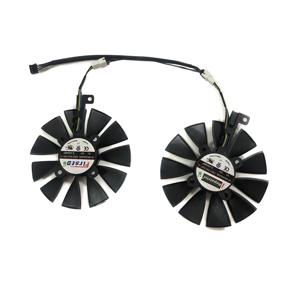 2 Pièces/ensemble, FDC10U12S9-C, Foulant Ventilateur De Reoidisseur, Pour ASUS Radeon RX 5700 XT RX 5700XT EVO OC 8 Go GDDR6, Carte Vidéo Reoidissement