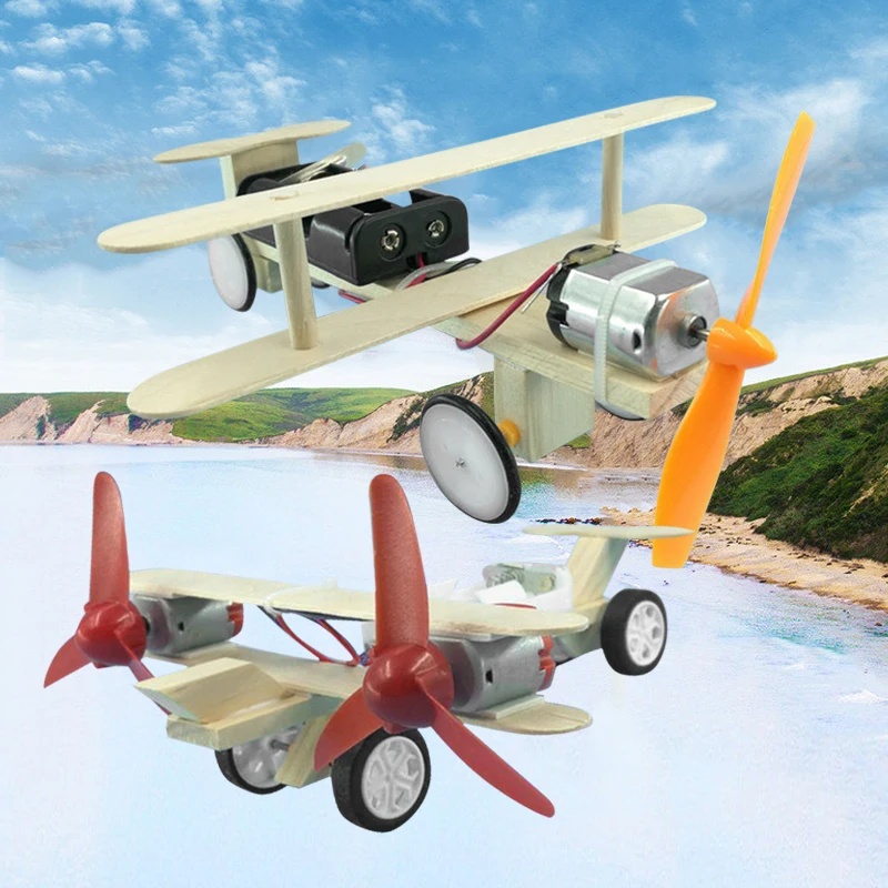 DIY rompecabezas de madera Avión Helicóptero juguetes de los estudiantes a la ciencia materiales modelo juego planeador juguetes de los niños regalo de niño del bebé