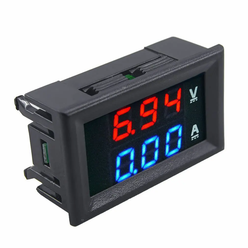 Светодиодный цифровой вольтметр Амперметр Us Dc 100V 10/50 / 100A Вольтметр Led двойной