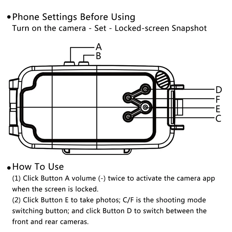 40m/130ft Waterproof Phone Case Diving Housing Photo Video Taking Underwater Cover Case for Huawei P20 P20pro Mate 20 pro