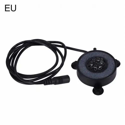 Black EU Plug Подводный красочный 6LED светильник для аквариума с воздушными пузырьками, погружной светильник для аквариума, расширяемый водонепроницаемый светильник с зажимом для аквариума - Цвет: Black EU Plug