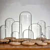 Diameter=10cm Different Height=12cm 15cm 18cm Log Base Glass Dome Home Decoration DIY Cover Friend Favor Gift Wedding Live Prop 1