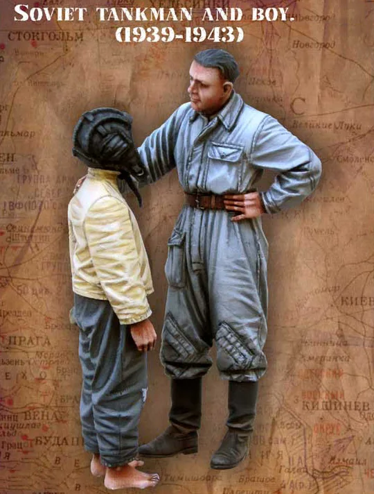 

1/35 Soviet Tanker and Boy Resin Figure Building Kit