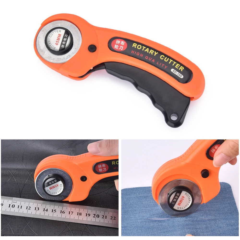 45mm Rotary Cutter Leather Cutting Tool Fabric Cutter Circular Blade DIY Patchwork Craft Leather Sewing Quilting Cutting Tool