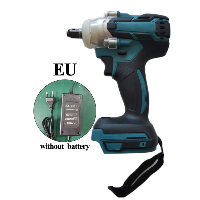 

18V 350N Cordless 1/2 Inch Impact Wrench With Charger 10-3200 Rpm UK Plug