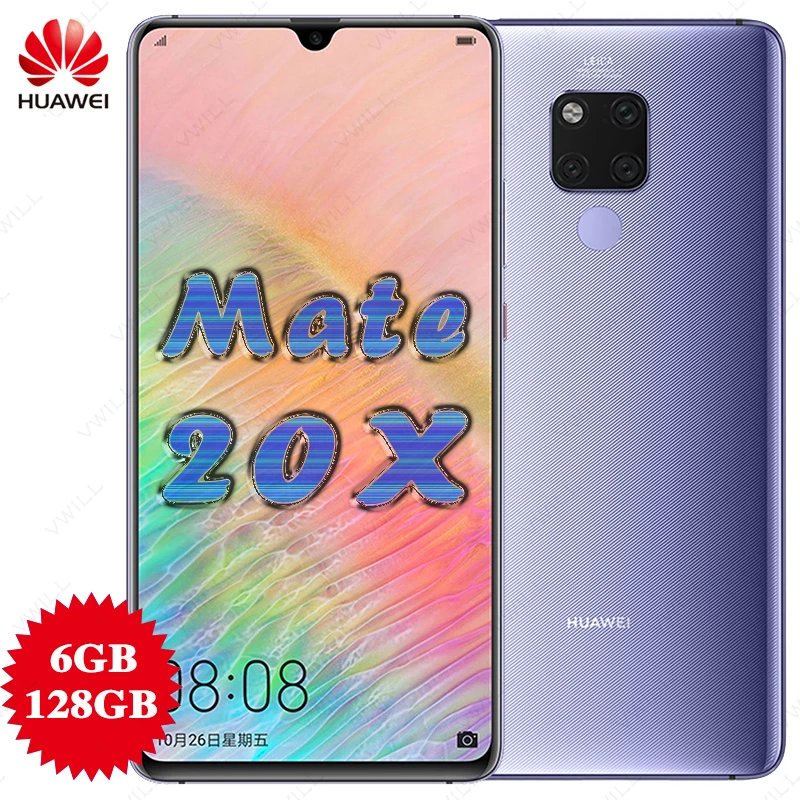 

7.2 inch Original Huawei Mate 20 X Moblie phone Mate 20x Kirin 980 Octa Core Andorid 9.0 QuickCharger 5000mAh IP53