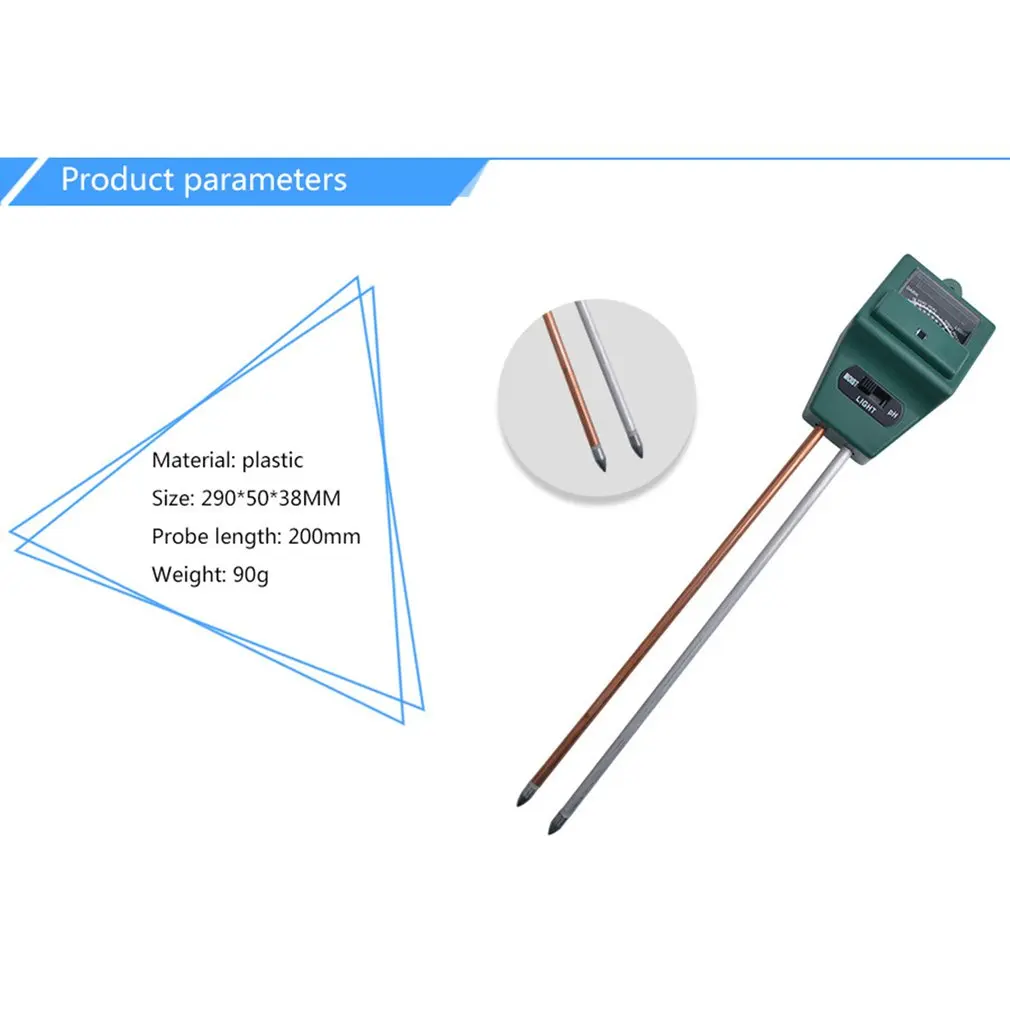 3 в 1 почвенный рН-тест er детектор водный светильник тест-измеритель влажности для растений цветков ph-метры для сада/фермы/газона