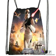 Пользовательские Star_Wars_-_ Рыцари походная сумка на шнурке милый рюкзак для детей(черная спинка) 31x40 см#180612-02-37