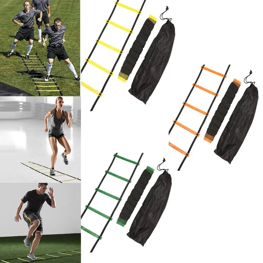 

New 6/7/8/12/14 Rung Nylon Straps Agility Ladder Training Stairs Soccer Football Speed Sports Staircase Ladder Sports Equipment