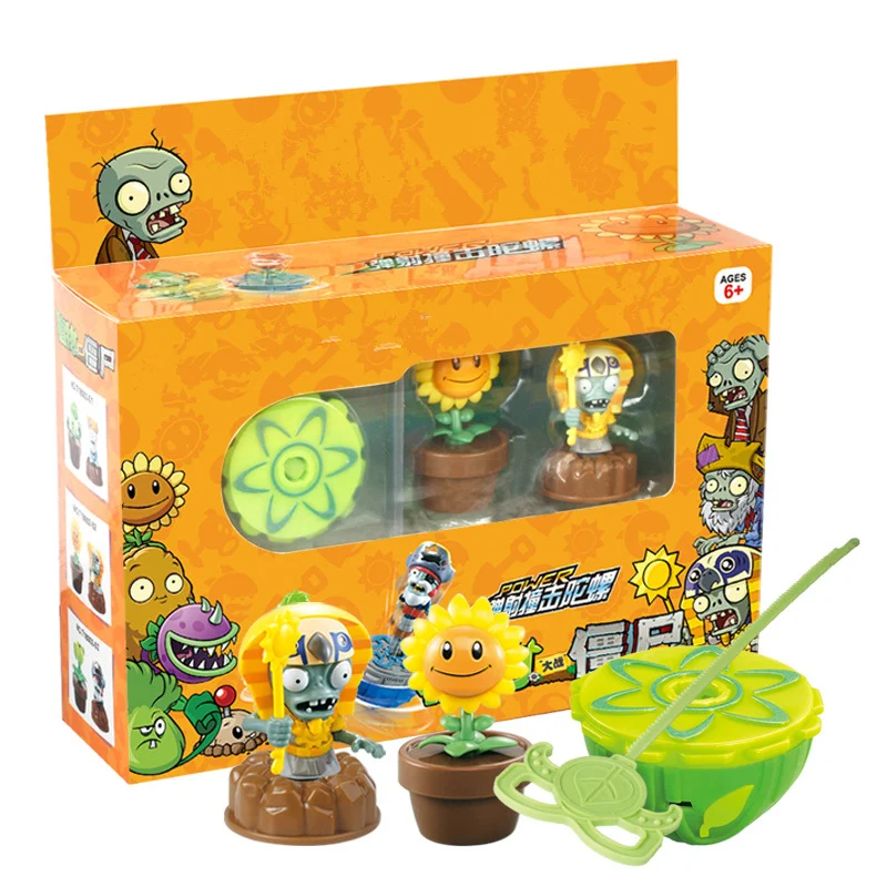 Gyro Burst Plants Vs Zombies Kids Game Arena Building Blocks PVZ Action Figures Role Play Model Toy Collection Gifts