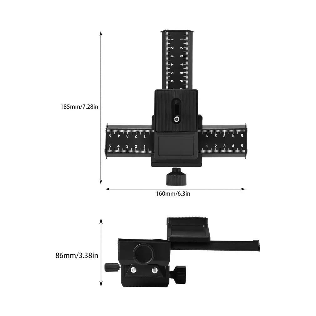 Pro 4 Way из магниевого сплава макро-фокусировка рельс слайдер крупным планом съемка штатив головка для DSLR камеры