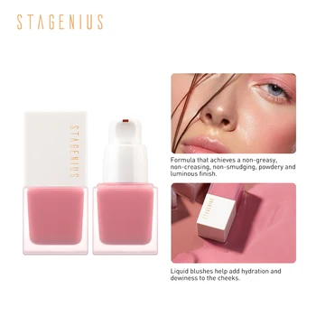 

STAGENIUS Face Liquid Blusher Repair Silky Blusher Cheek Blush Cream Face Contour Make Up Korean