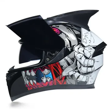 

Motorcycle Helmet Full Face Casco Moto Washable Lining Double Visor Motocross Helmet Motorbike Capacete Moto Helmets