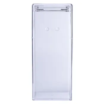 

1Pc Acrylic Makeup Brush Holder Square Cosmetic Storage Box Makeup Tools Organizer Case without Pearl for Cosmetic Storage (Tran