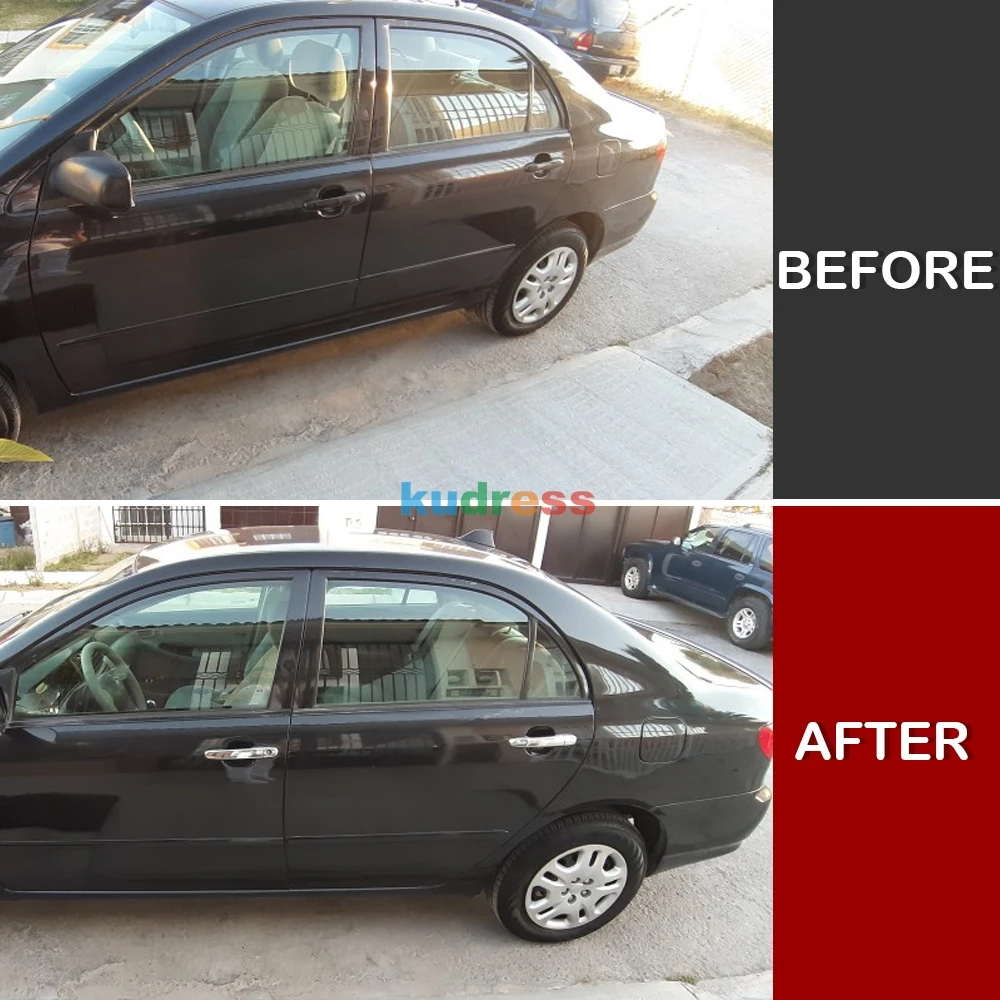 Для Защитные чехлы для сидений, сшитые специально для Toyota Corolla 2003 2004 2005 2006 2007 2008 хромированные дверные ручки защелку крышки крышка литья отделка стайлинга автомобилей