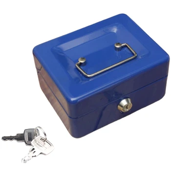 

Practical Mini Money Cash Money Box Stainless Steel Security Lock Key Lock