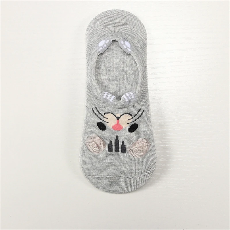 5 пар, Мультяшные носки с милыми животными, женские носки Popsocket, забавные короткие женские носки длиной до лодыжки, хлопковые носки PW13