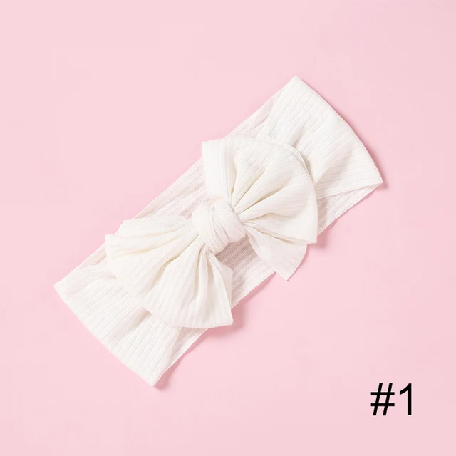 1pcs Solid Color Bowknot Baby Headband Elastic Turban Hairband Baby Girl Headbands Hair bands for Baby Girls Hair accessories 1