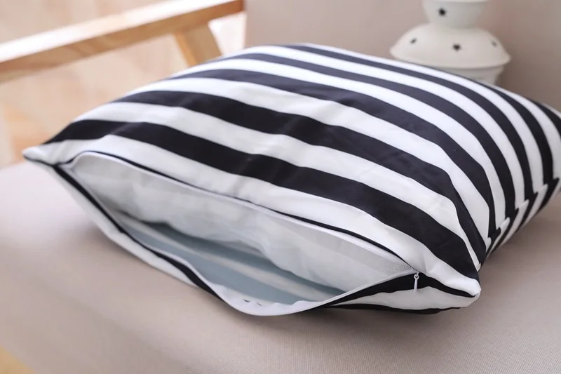 New Style Creative Washable Japan Black And White Stripes Back Cushion INS Bow Pillow Custom