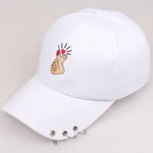 Модная бейсбольная кепка для мужчин и женщин, летняя кепка для ходьбы с железным кольцом, одноцветная Кепка в стиле хип-хоп, Регулируемая Повседневная Кепка