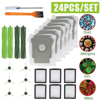

Dust Bags Side Brush Parts Kits For IRobot I7 I7+/i7 Plus E5 E6 E7 Rolling Brush Filters+Dust bags+Side Cleaning brush