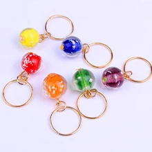 2 шт./пара стеклянные бусины светится в темноте светящиеся дредлок парик бусины украшение для волос золотые кольца для дредов украшения для волос