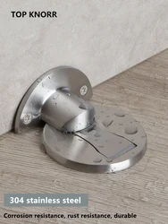 Magnetic Door Suction 304 Stainless Steel Drilling-Free Suction Bedroom Invisible Anti-Collision Door Hit Suction Door Block