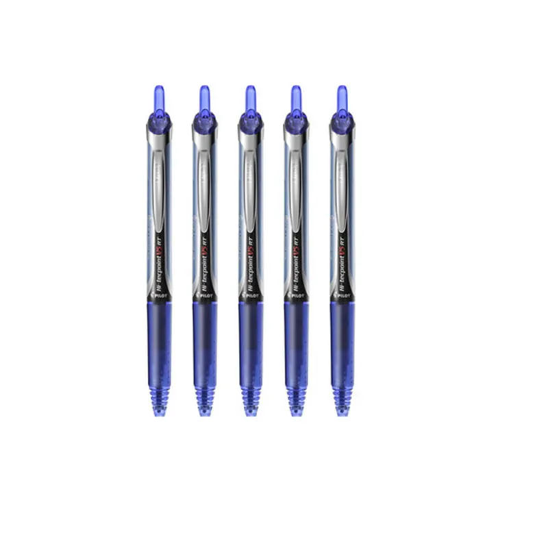 blue pen 5Pcs Пилот BXRT-V5 Пресс гелевая ручка 5 шт./лот 0,5 мм студенческий экзамен с черный/синий/красный иглы Тип ручка+ BXS-V5RT Набор сменных стержней - Цвет: blue pen 5Pcs