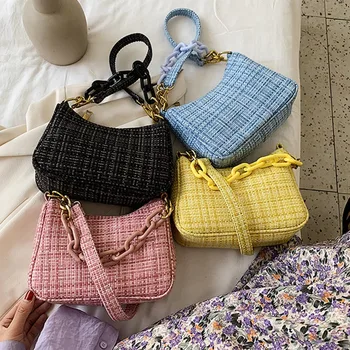 

Woven Women's Shoulder Fashion New Chain Luxury Casual Underarm Bag