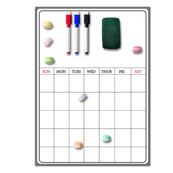 

Rewritable Home Innovative Magnetic Family Trip Calendar Schedule A3 Soft Refrigerator Sticker Erase Planner Message Board Set