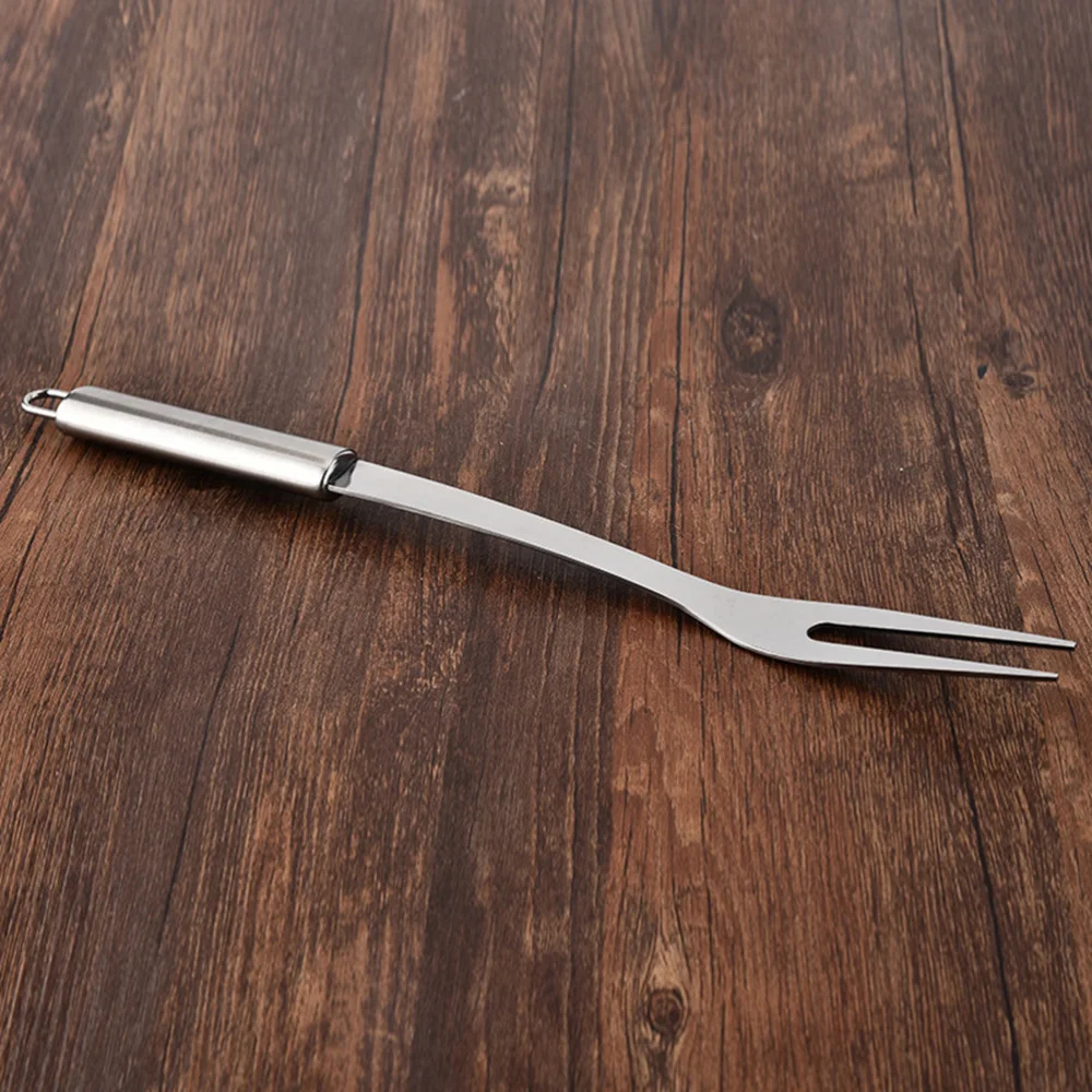 Barbecue Skewers Barbecue Tools Forks Meat Steel Stainless Bbq Serving Grill Roasting Grilling Barbecue Carving Cooking Fruit Clamp Sticks Steak Picnic