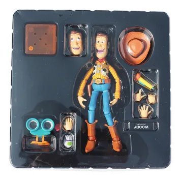 

[ Funny ] Limited Anime Sci-Fi Revoltech Special Toy Story Cowboy Woody can be moving even hand Action Figures model doll toy