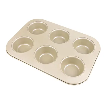 

Baking Mould Closeout Golden 6 Cup Cake Mould Non-stick Baked Cake Model 6 Even Non-stick Cake Mould