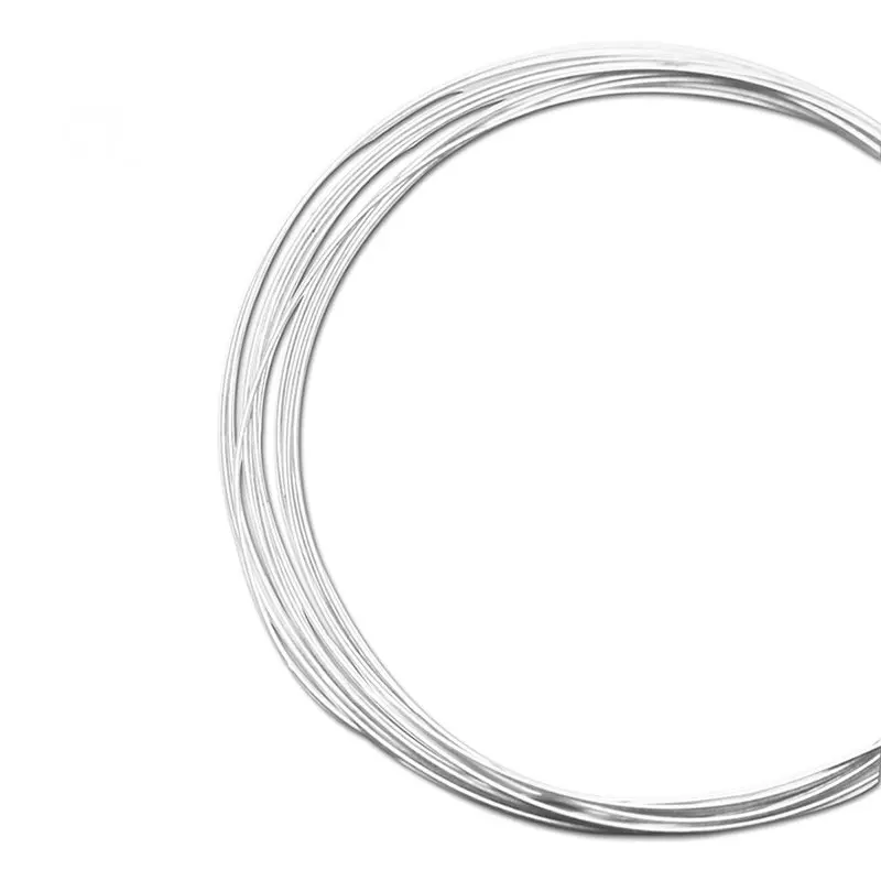 S925 silver 50 см настоящая 925 пробы серебряная проволока для DIY очаровательных сережек, браслетов, ювелирных изделий, аксессуары и компоненты - Цвет: S925 silver