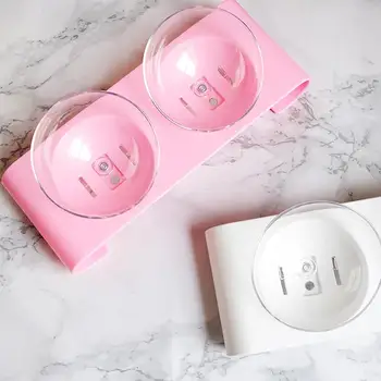 

Pet Cat Dog Non-slip Cat Bowls Double Bowls With Raised Stand Pet Food And Water Bowls For Cats Dogs Feeders Cat Bowl Pet Access