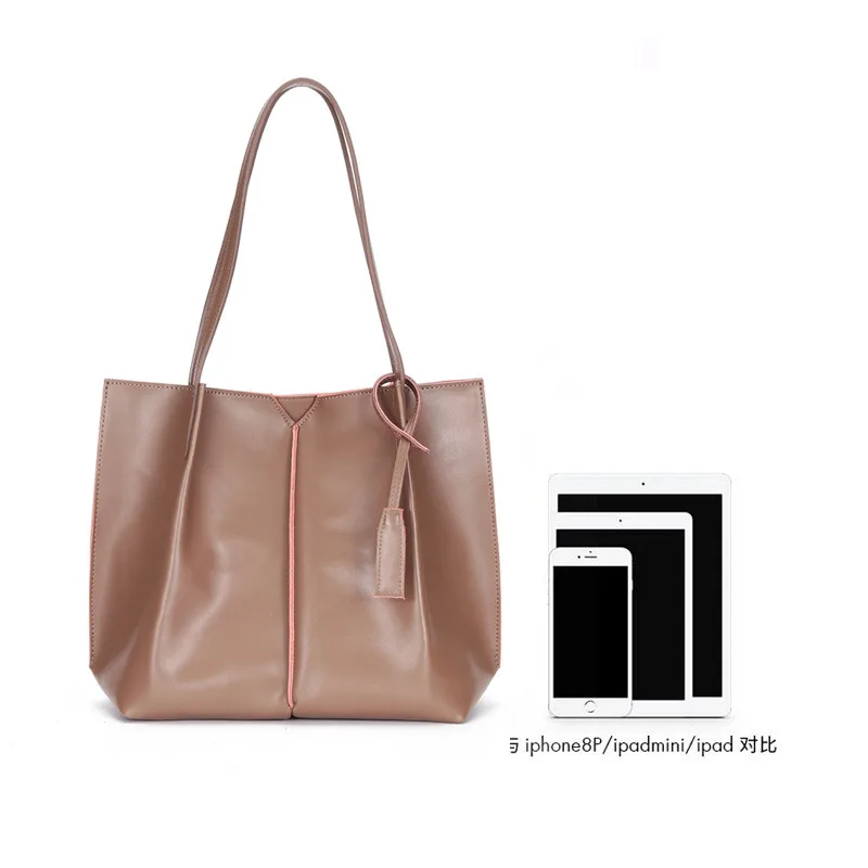 

Bag Woman 2019 New Tote Bag European and American Fashion Single Shoulder Carrying Large Capacity Women's Leather Bag