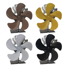 69hf silencioso 5 lâminas calor alimentado fogão fã para madeira log eco amigável maior fluxo de ar