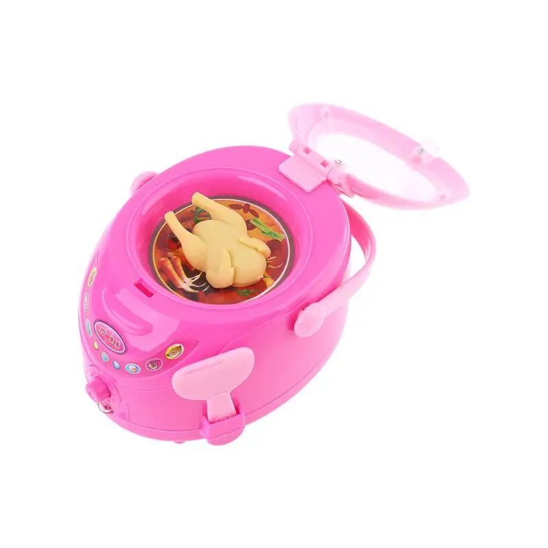 Rice Cooker Мини рисоварка Моделирование Кухонные Игрушки для детей игровой домик игрушка миниатюрный ролевой Игровой инструмент Детские кухонные куклы - Цвет: Rice Cooker