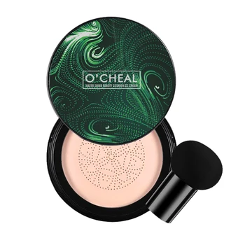 Ocheal-BB CC 크림 쿠션, 컴팩트 메이크업 파운데이션 컨실러 크림, 페이스 화장품 메이크업 버섯 헤드 퍼프