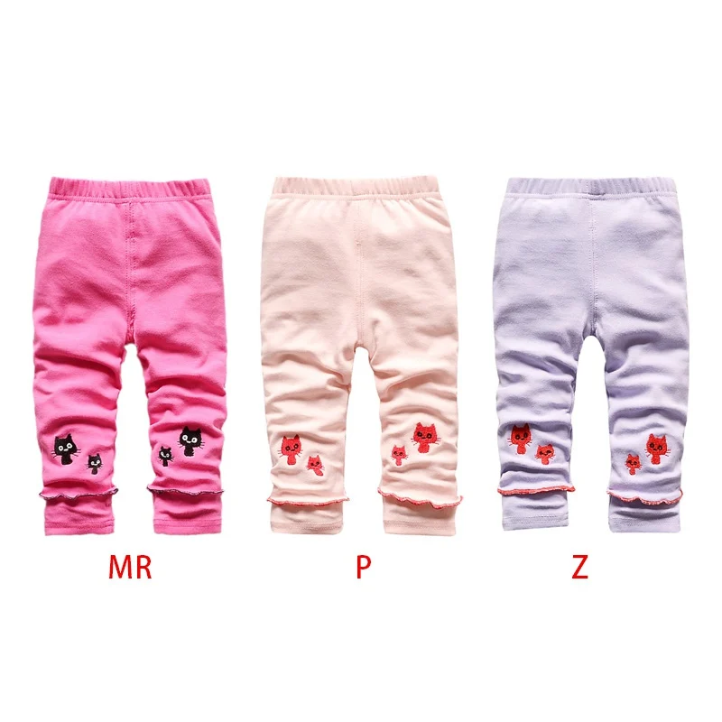 Осенние штаны для новорожденных девочек хлопковые леггинсы с эластичной