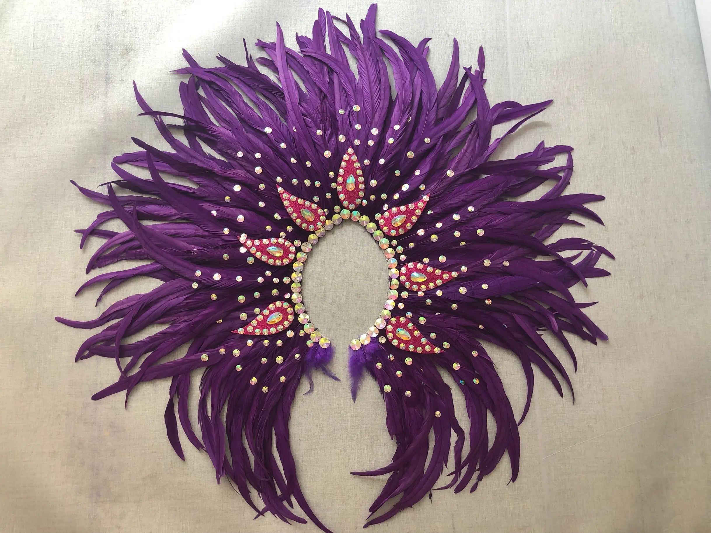 Feather clothing Stage performance catwalk carnival Headdress flower pubs party Men's wear women's clothing