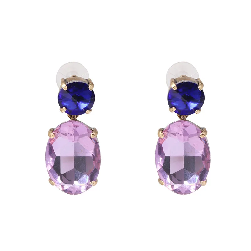 JURAN Hot Brand Bling Mixed Color Crystal Drop Earrings for Women Rhinestone Fashion Jewelry Bridal Party Wedding Earrings Gifts