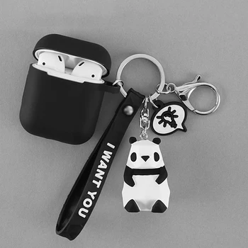 

Geometric Cartoon Panda Rabbit Cat Animal Silicone Case for Apple Airpods Case Accessories Bluetooth Earphones Headphones Cover