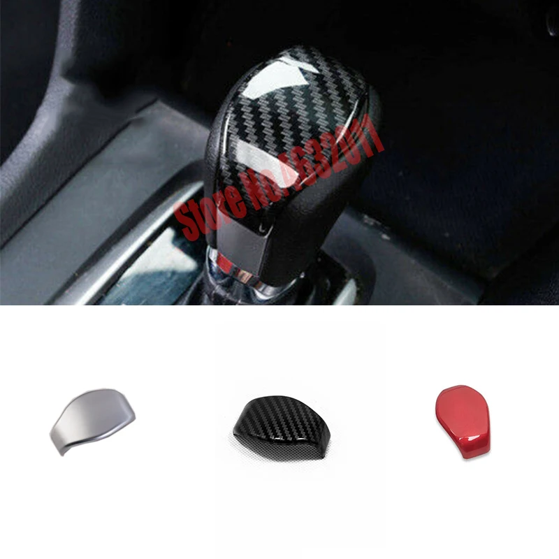 

ABS Matte/red For Honda Civic 10th 2016 2017 Car gear lever post head shift knob handle cover trim Car styling accessories 1pcs