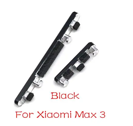 10Pcs/Lot，Volume Power Button Side Key For Xiaomi Mi A2 6 6X 9 8 Lite Max 3 Note 3 Play - Цвет: Mi Max 3 Black