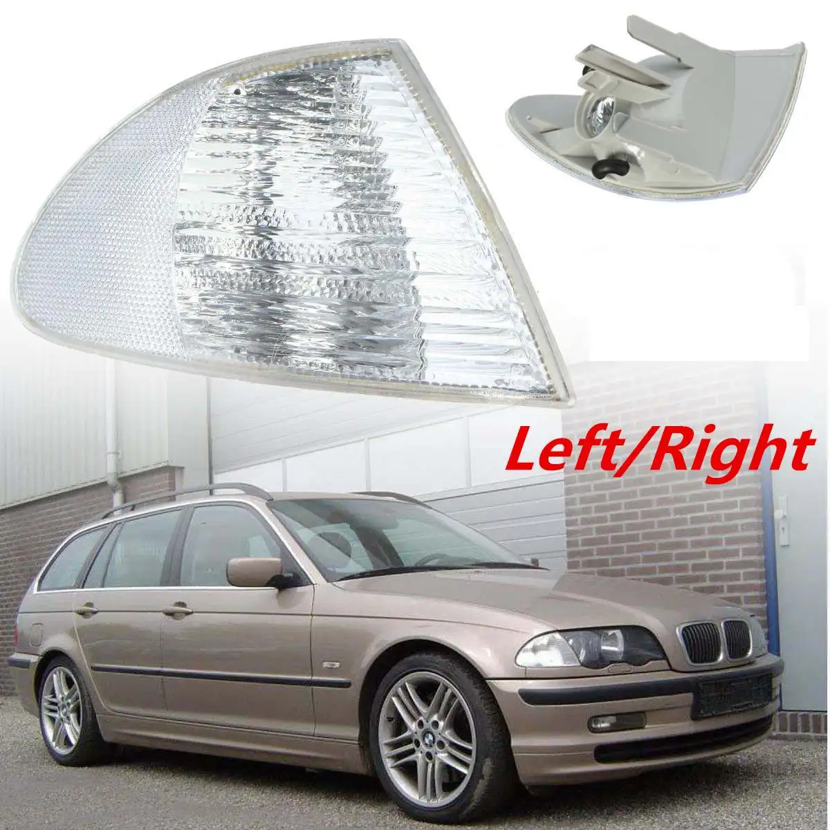 LH/RH автомобильные Габаритные и поворотные сигнальные Угловые Световые индикаторы Боковой габаритный фонарь крышка объектива для BMW E46 3 серии 1999-2001 без ламп