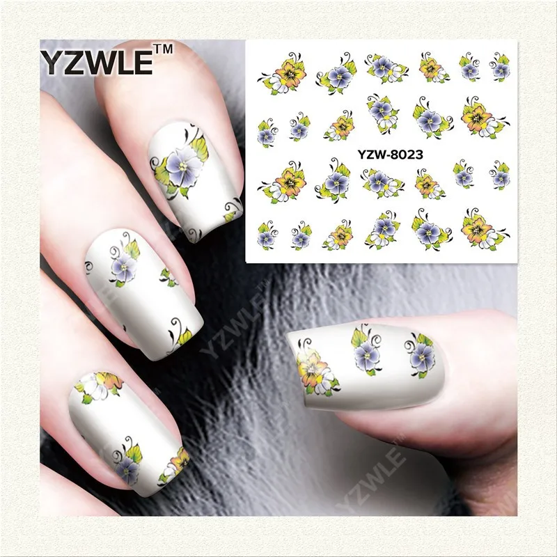 49 Sheets DIY Decals Nails Art Water Transfer Printing Stickers Accessories For Nails Salon YZW8001-8049