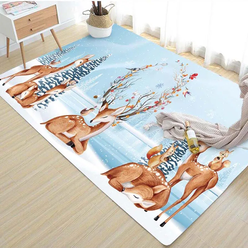 Ковер с простым геометрическим узором, олень, олень, большой ковер для гостиной, коврик для дома, спальни, Розовый ковер, Декор