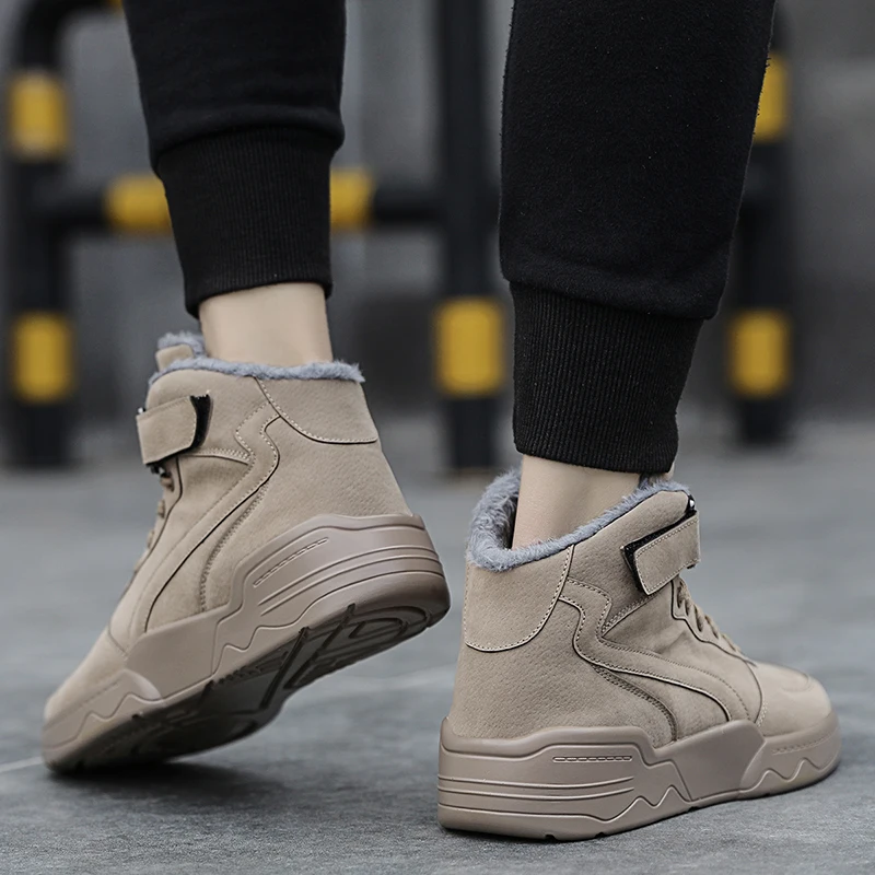 Модные мужские зимние кроссовки из хлопка; повседневная мужская обувь; Zapatos De Hombre; мужские высокие кроссовки; мужская теплая обувь; обувь для тренировок